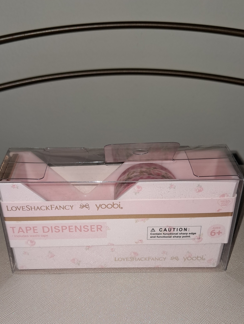 LoveShackFancy Pink Floral Tape Dispenser